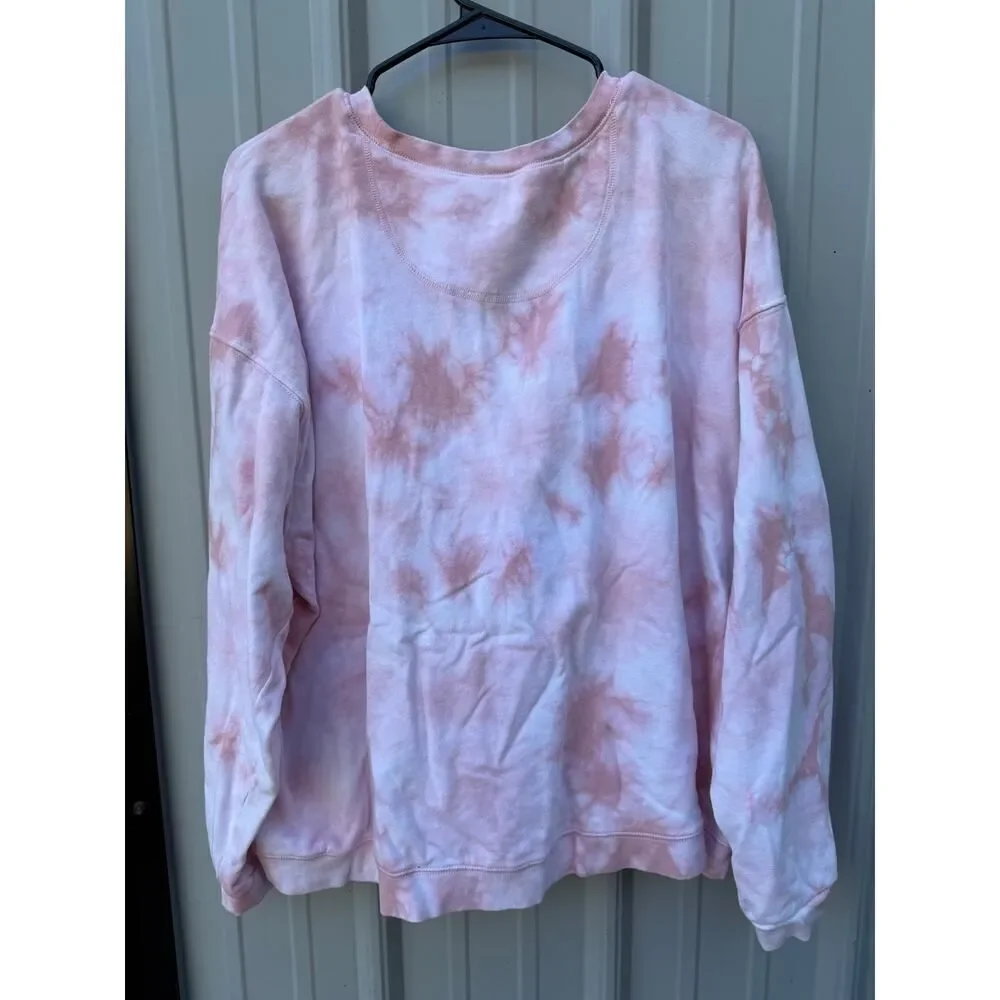 Time & Tru Tie Dye Sweatshirt Womens Boxy Fit Sweatshirt Size XXL